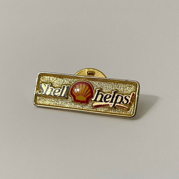 Vintage Shell Oil Company Lapel Pin Shell Helps - Picture 8 of 9